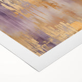 Abstract wall art on rolled canvas showcasing vibrant strokes in shades of blue, orange, and gold, perfect for modern home decor. Ideal for adding a creative touch to any space.