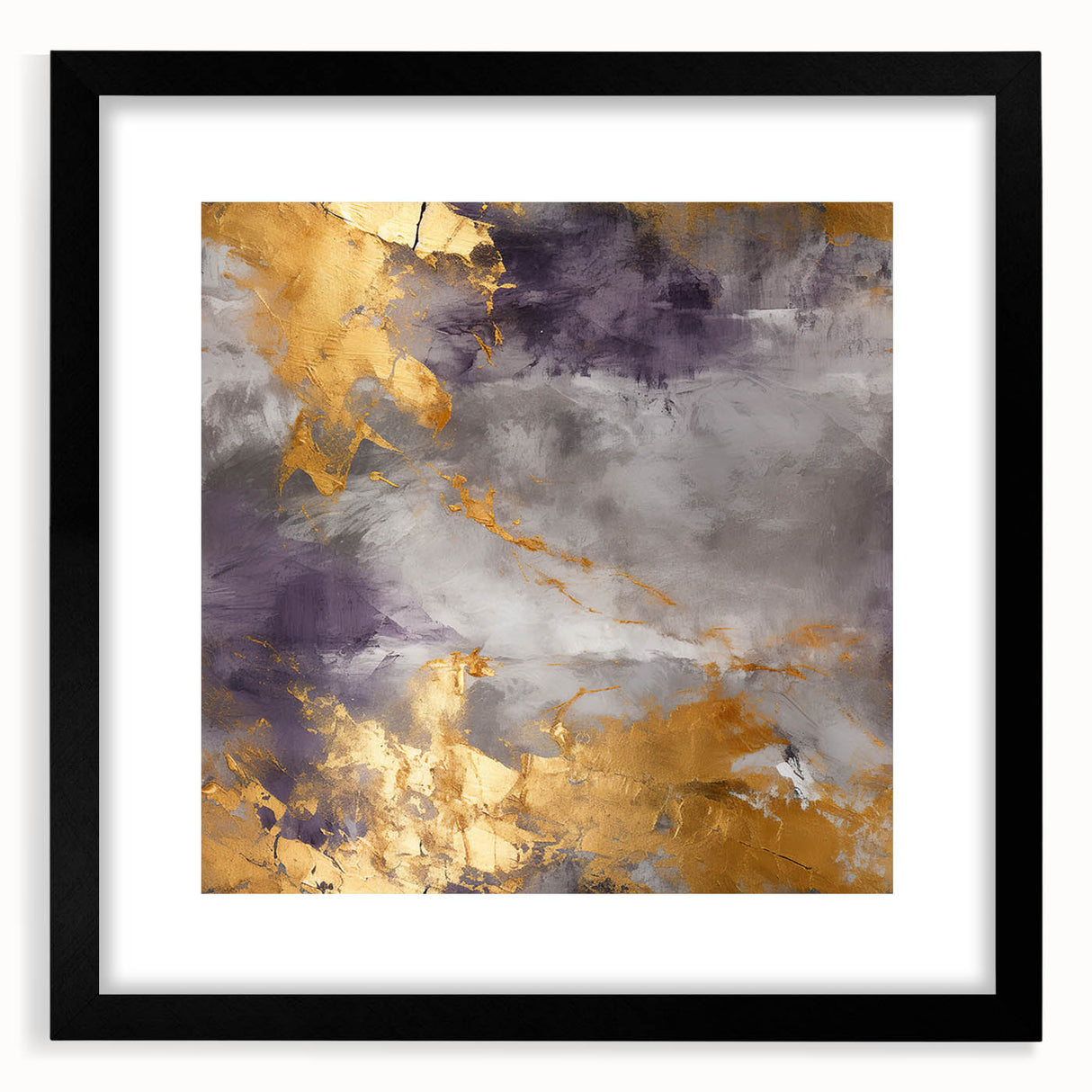Abstract wall art featuring dynamic black strokes on a white background, framed with a matte finish, ideal for modern home decor and artistic interiors.