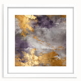 Abstract wall art featuring vibrant strokes in various colors, framed with a white mat, showcasing a modern aesthetic ideal for contemporary home decor.