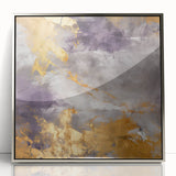 Framed wall art featuring abstract strokes in silver and gray tones, perfect for modern decor. Adds a contemporary touch to any interior space.