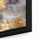 Framed canvas wall art showcasing abstract strokes in vibrant colors, featuring a textured surface and modern design, ideal for contemporary home decor.