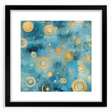 Abstract strokes wall art framed in black with a mat, showcasing a modern design ideal for contemporary decor. Perfect for adding flair to living spaces.