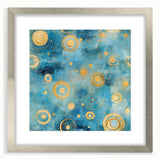 Abstract strokes wall art in a sleek silver frame with matting, showcasing vibrant colors and dynamic patterns, perfect for modern home decor.