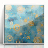 Framed acrylic wall art displaying abstract strokes in soothing white and gray tones, perfect for modern home decor and enhancing interior aesthetics.