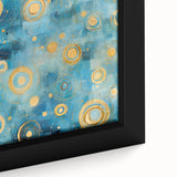 Close-up of a framed abstract strokes wall art canvas, showcasing vibrant colors and unique brushstroke patterns, perfect for modern home decor.