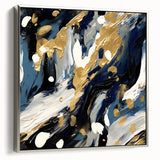 Framed canvas wall art showcasing abstract silver strokes on a textured background, highlighting modern decor aesthetics. Perfect for enhancing contemporary interiors.