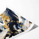 Abstract strokes wall art print showcasing vibrant colors in a dynamic design, rolled and ready for framing, perfect for modern home decor.