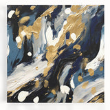 Abstract wall art featuring vibrant, colorful strokes on stretched canvas, ideal for modern home decor. This artwork adds a contemporary touch to any space.