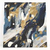 Abstract strokes wall art on stretched canvas, showcasing vibrant colors and dynamic patterns, perfect for modern home decor. Ideal for adding a contemporary touch to any living space.