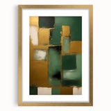 Abstract strokes wall art framed in gold with a mat, showcasing a modern design ideal for contemporary decor. Perfect for adding a touch of elegance to living spaces.