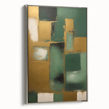 Framed canvas wall art showcasing abstract strokes in silver and gray tones, featuring a modern design ideal for contemporary home decor.