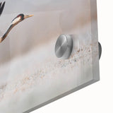 Close-up of a vibrant acrylic glass wall art piece showcasing an abstract design with bold colors, perfect for modern interior decor, highlighting intricate details and textures.