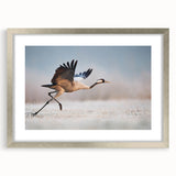 Elegant silver-framed wall art featuring a modern abstract design with a white mat, perfect for enhancing home decor in living rooms or offices.