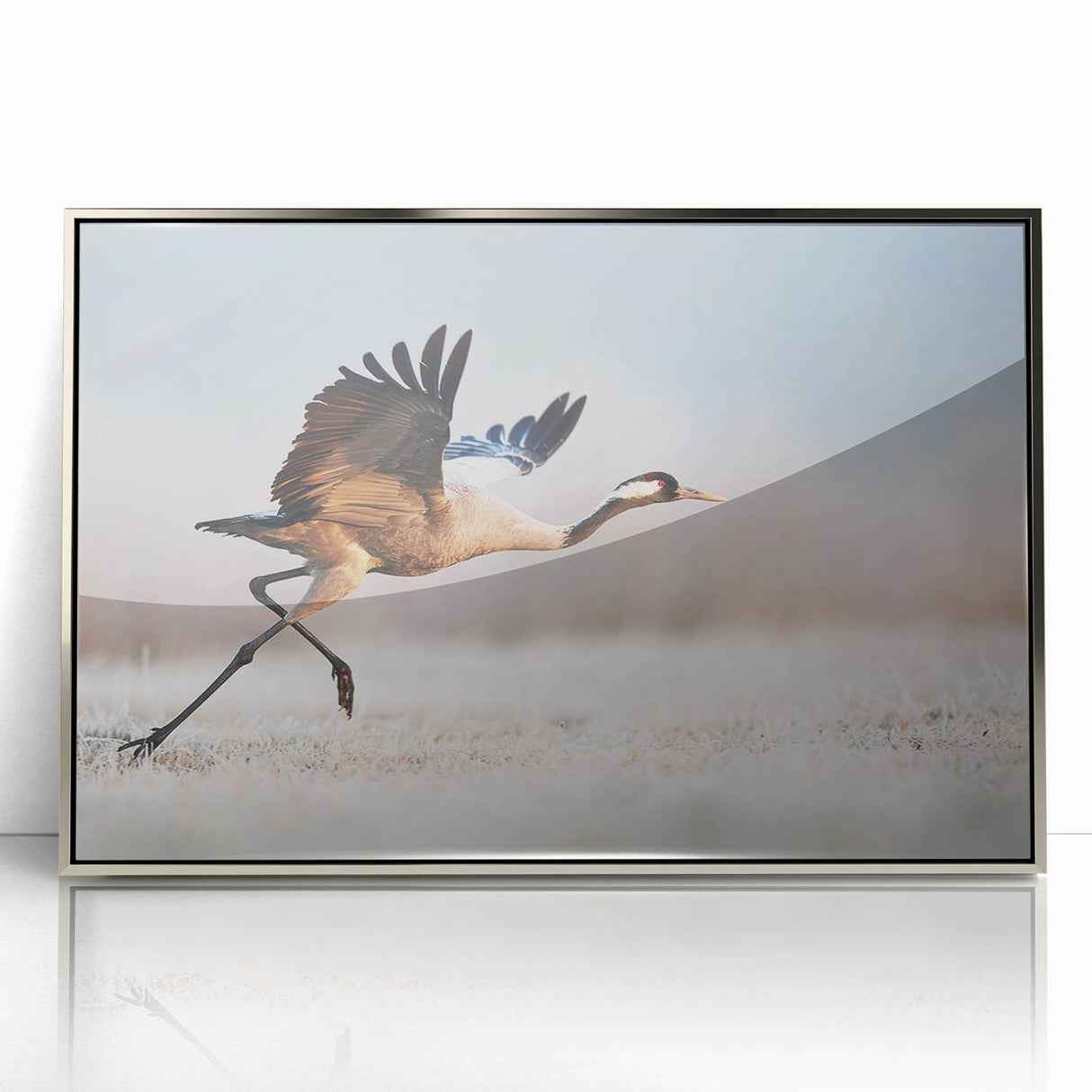 Framed acrylic wall art collection showcasing a modern geometric design with silver accents, ideal for contemporary home decor and stylish interiors.