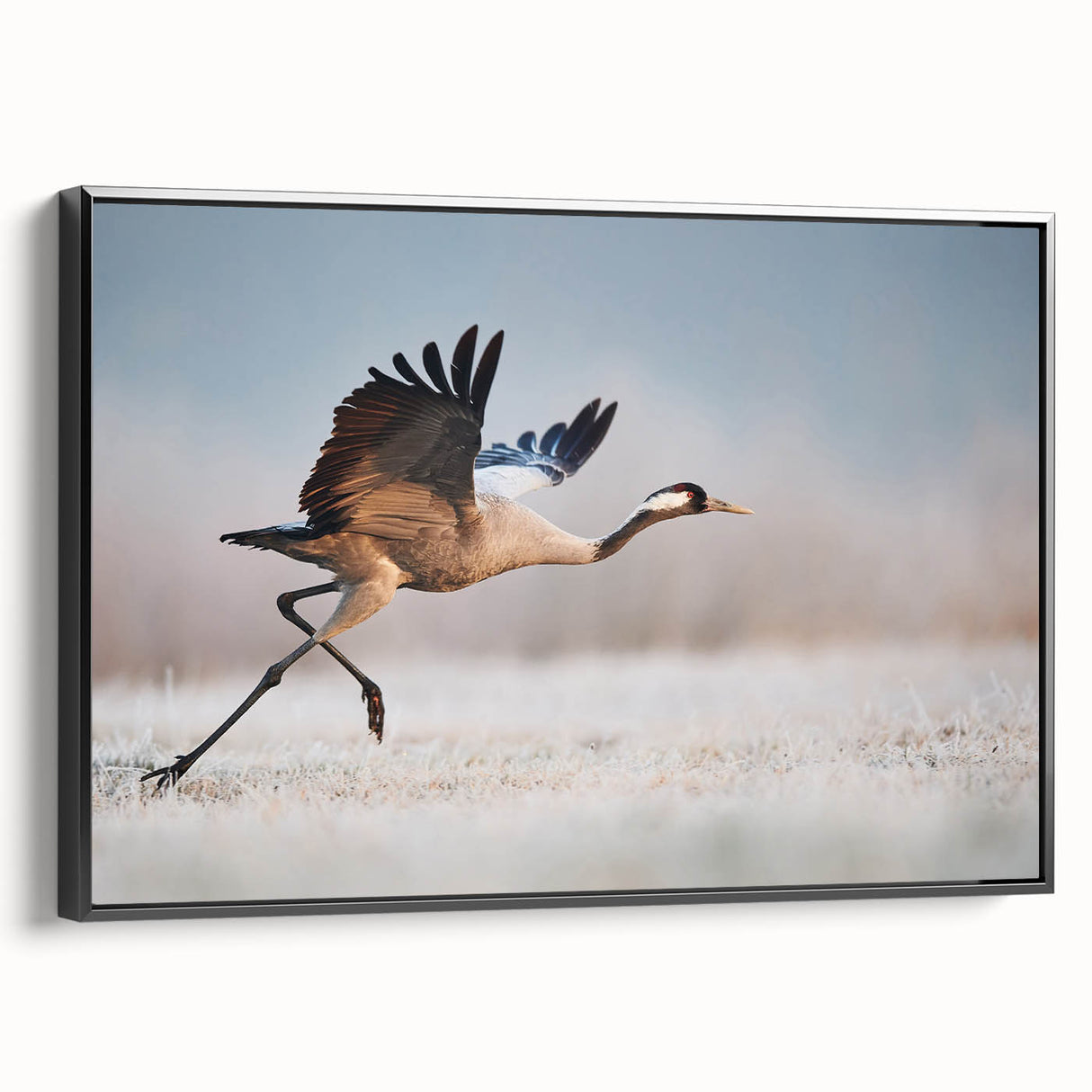 Framed black canvas wall art collection showcasing modern geometric designs, elegantly displayed in a side view, perfect for contemporary home decor.