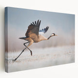 Stretched canvas wall art featuring a vibrant abstract design in bold colors, showcasing a side view of the artwork with a gallery wrap finish, ideal for modern decor.