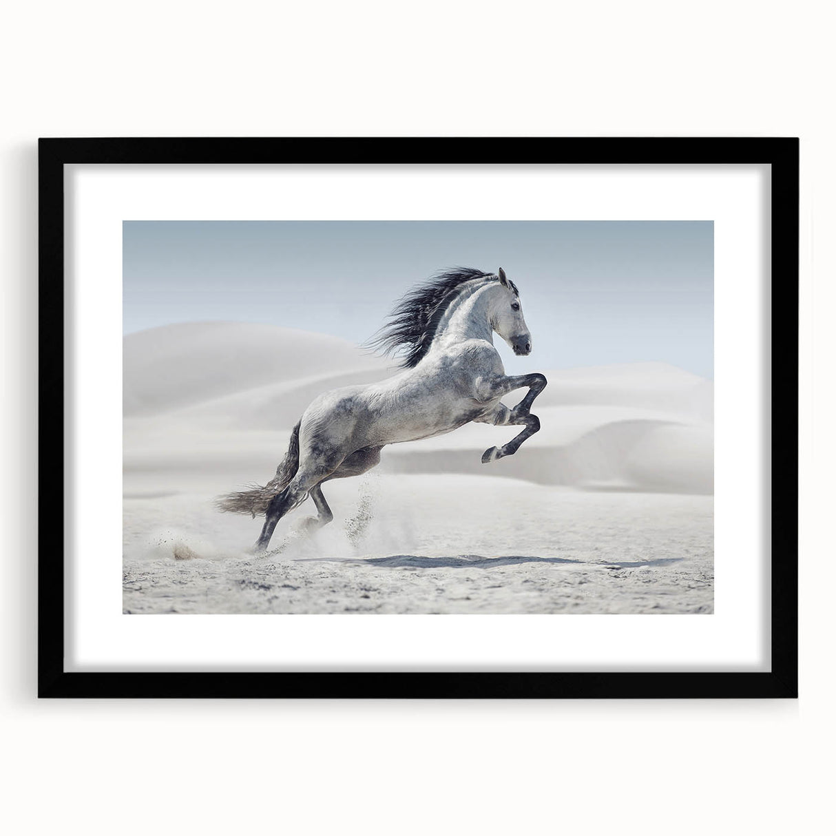 Black-framed wall art collection showcasing a modern abstract design with a white mat, ideal for home decor, office spaces, or gallery displays.