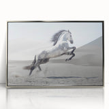 Framed acrylic wall art featuring a modern silver design, elegantly displayed in a contemporary setting, perfect for enhancing home decor with a sleek touch.