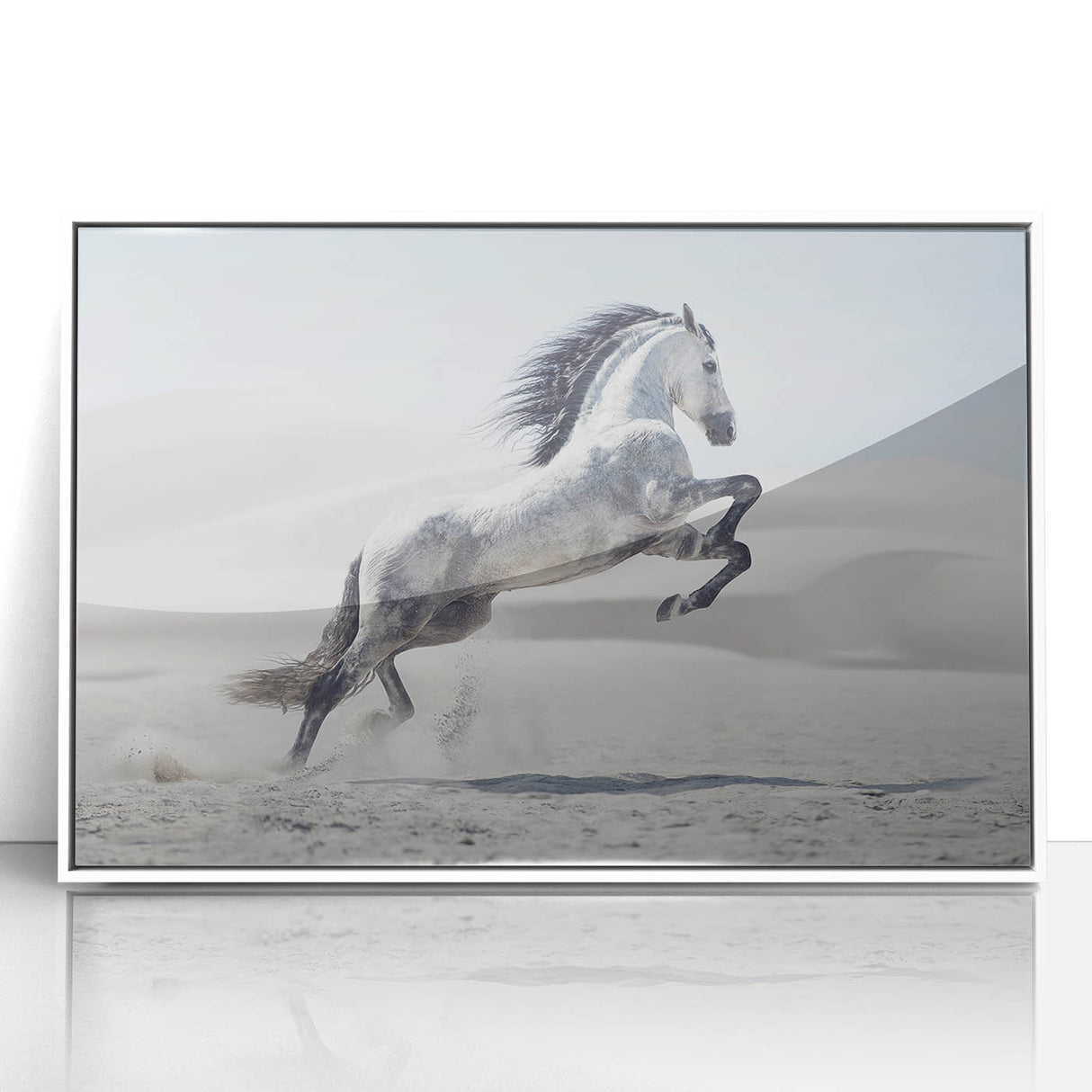 Framed acrylic wall art showcasing a modern abstract design in vibrant colors, elegantly displayed against a white background, ideal for contemporary home decor.