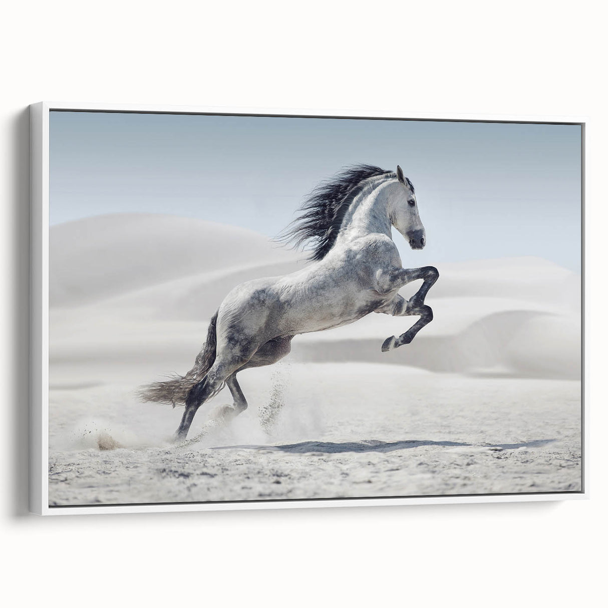 Framed wall art featuring a contemporary abstract design in vibrant colors, displayed against a white backdrop, showcasing its elegant side profile and modern aesthetic.