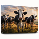 Acrylic wall art collection displayed from a side view, showcasing vibrant designs and pins for mounting, ideal for modern home decor and artistic spaces.