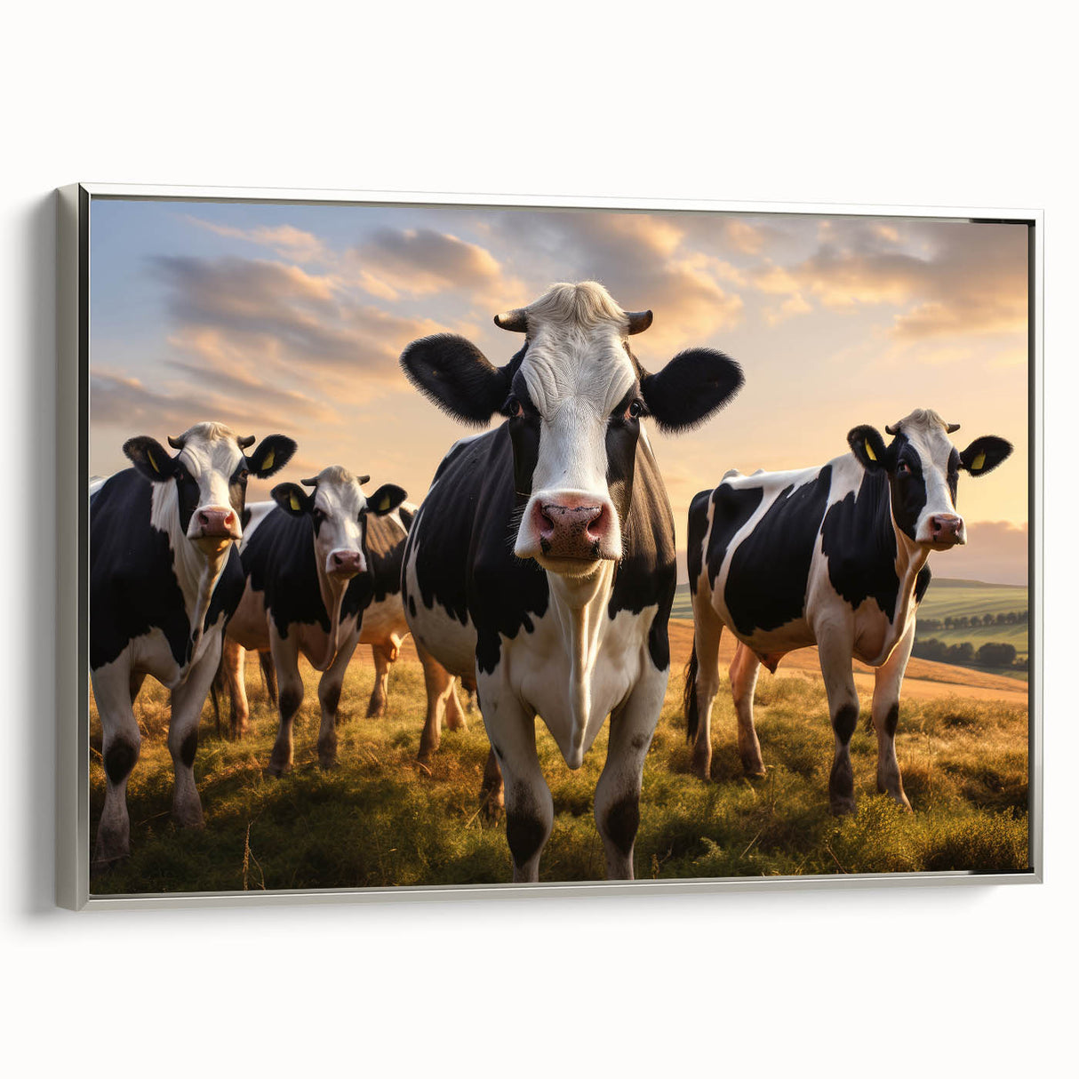 Framed canvas wall art from the Silver Collection, showcasing a contemporary abstract design in soothing gray and silver hues, ideal for modern home decor.