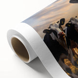 Rolled canvas showcasing a vibrant African tribal wall art design, featuring intricate patterns and bold colors, packaged securely in a protective cardboard tube.