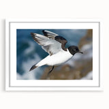 Front view of a framed white mat wall art piece showcasing a modern design, perfect for home decor, emphasizing minimalism and elegance in interior design.
