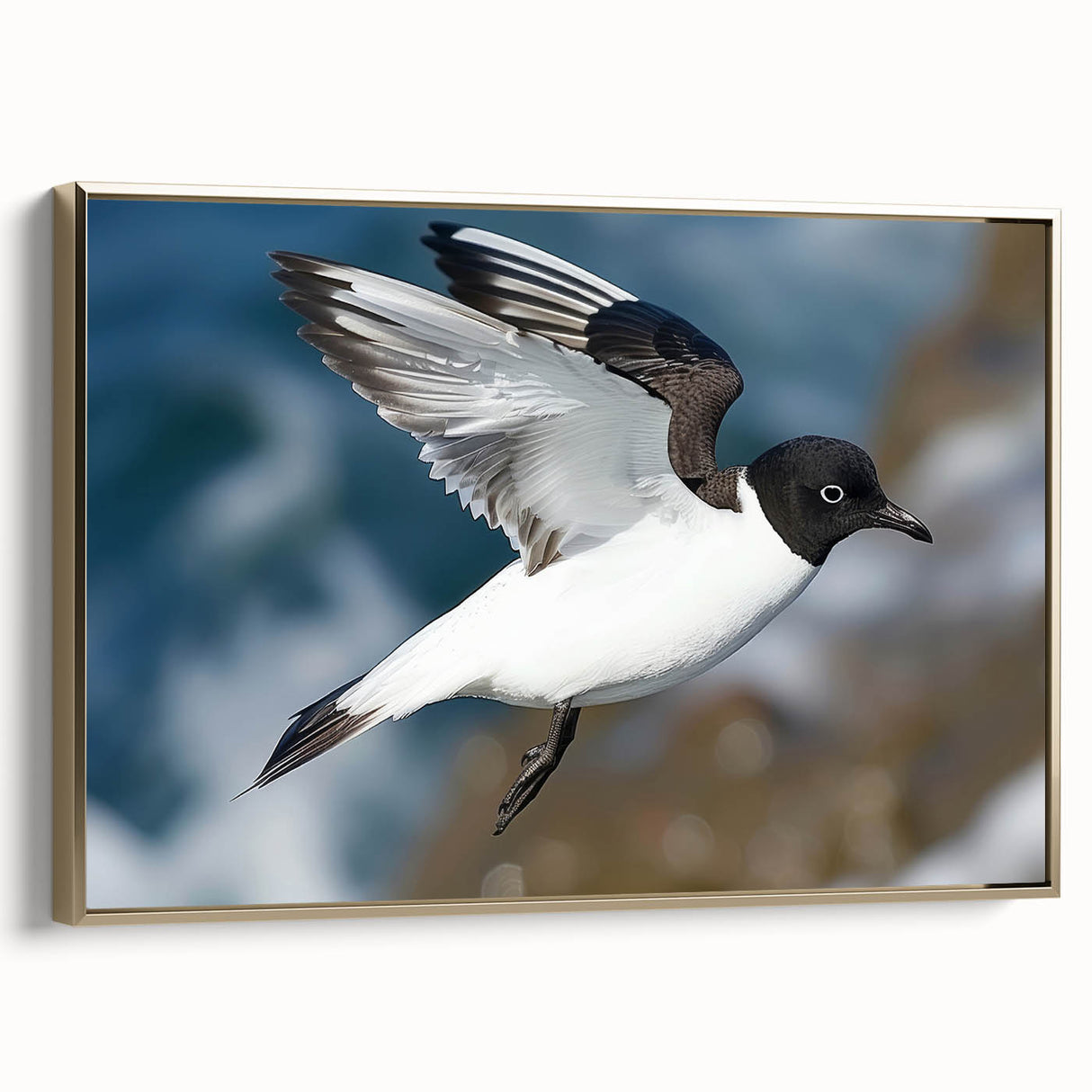 Framed canvas wall art showcasing an elegant gold design, viewed from the side, highlighting its modern aesthetic and premium quality for home decor.