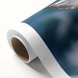 Rolled canvas showcasing vibrant African wall art design, featuring intricate patterns and rich colors, elegantly packaged in a protective cardboard tube for delivery.