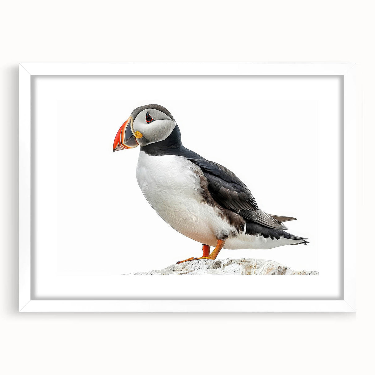 Framed wall art collection featuring a modern abstract design with a white mat, displayed in a sleek black frame against a neutral background, ideal for home decor.
