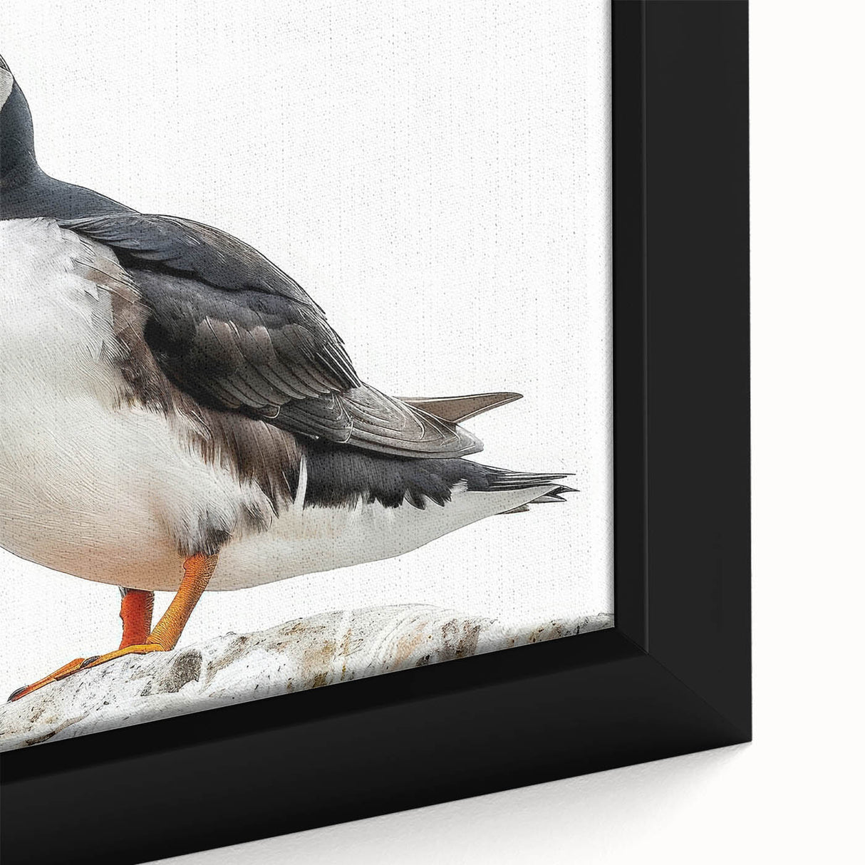 Framed canvas close-up of vibrant abstract wall art featuring bold colors and intricate patterns, perfect for modern home decor and artistic expression.