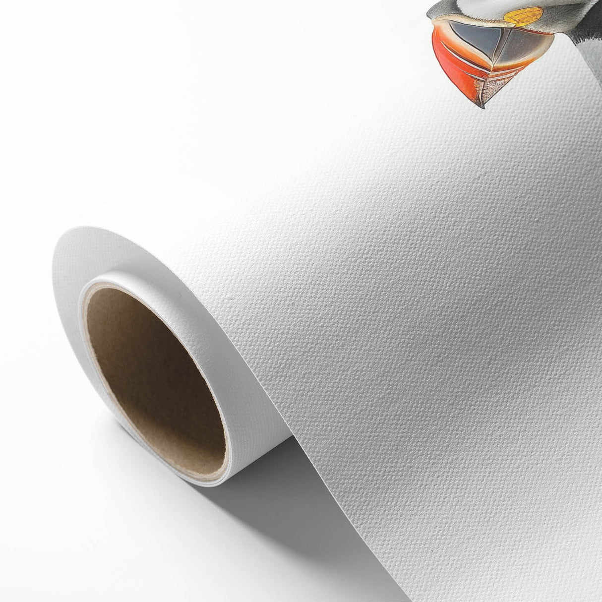 Rolled canvas showcasing vibrant African wall art design with intricate patterns, featuring rich colors and textures, packaged securely in a protective tube.