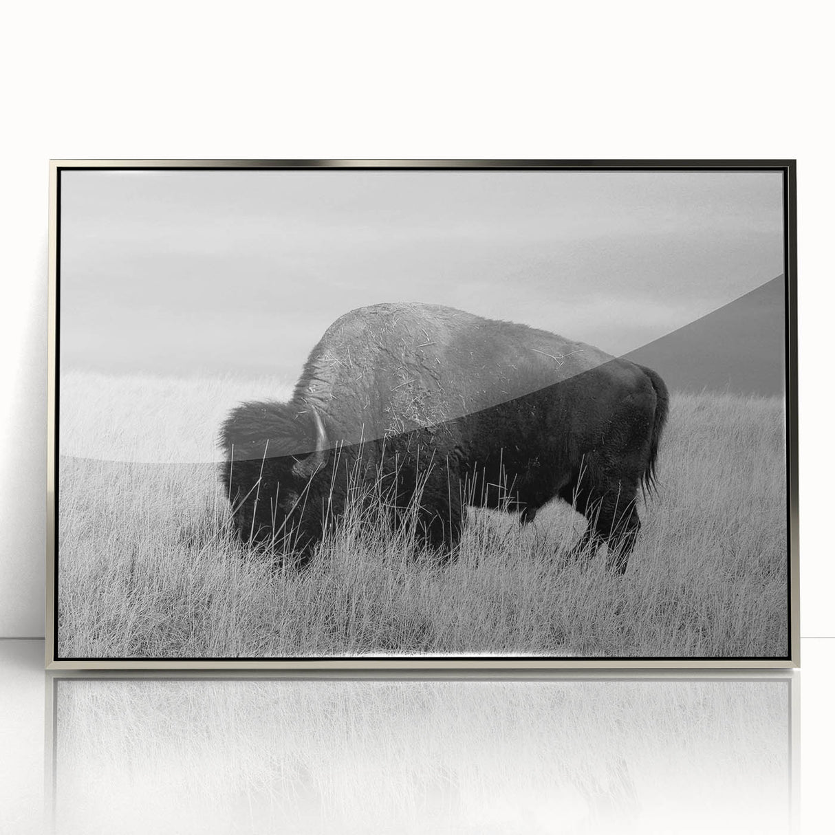 Framed wall art collection showcasing a modern abstract design with silver accents, displayed in a sleek acrylic frame against a neutral background, perfect for contemporary decor.