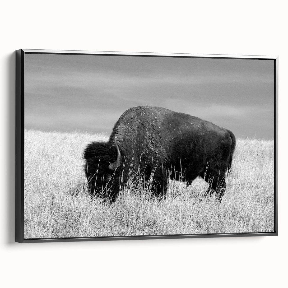 Framed canvas artwork showcasing a modern abstract design with black frame, viewed from the side, ideal for contemporary home decor. Perfect addition to elevate interior aesthetics.