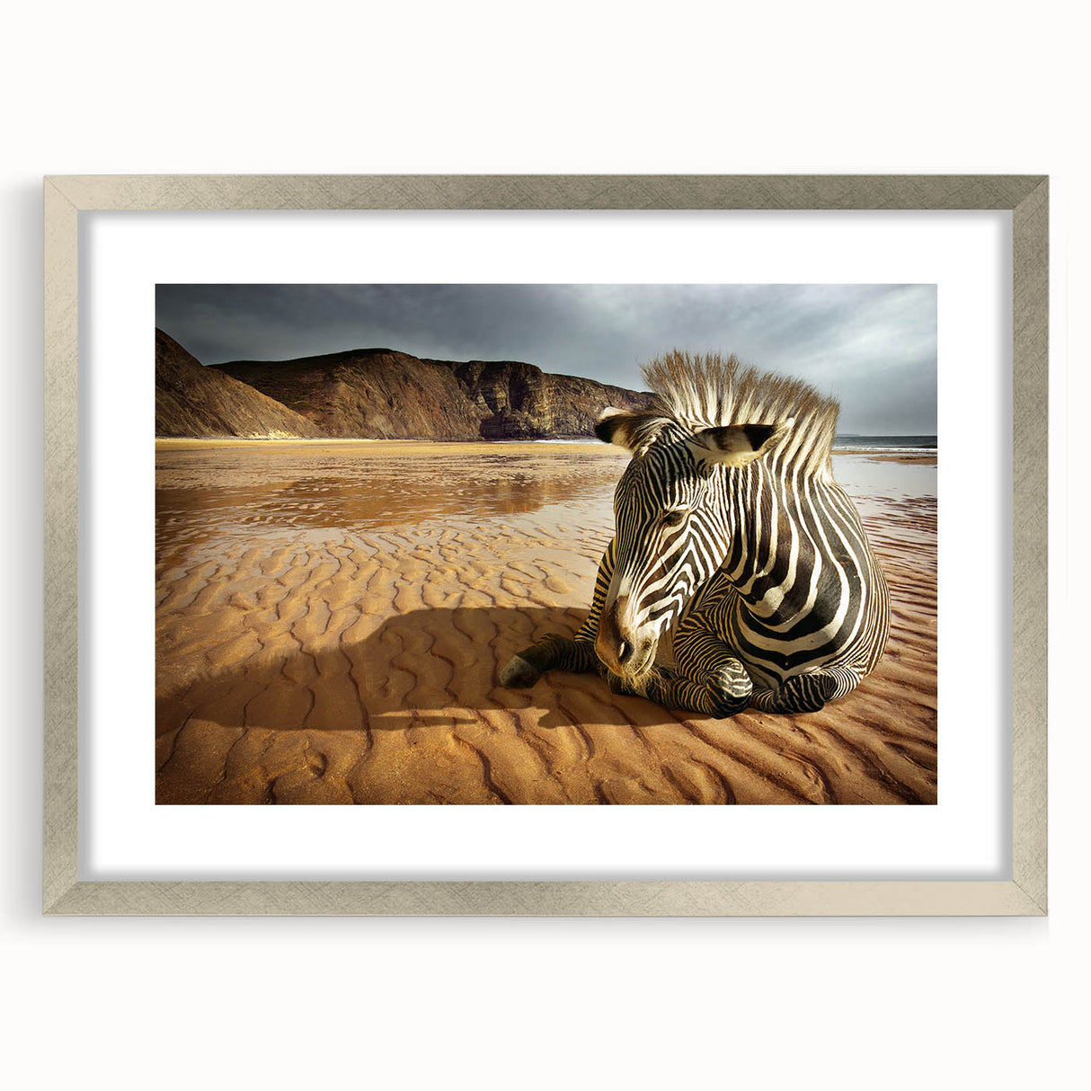 Framed wall art collection featuring a silver mat and modern design, showcasing an elegant front view. Ideal decor for contemporary living spaces.