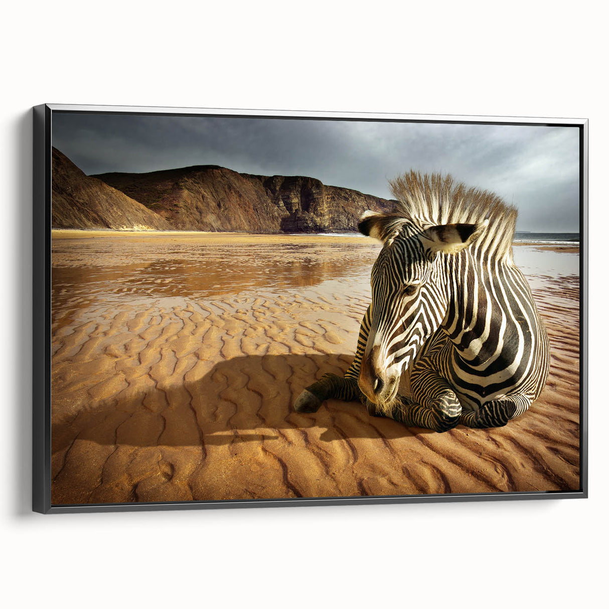 Framed canvas wall art collection showcasing a modern black design in a stylish side view, perfect for contemporary decor, emphasizing elegance and creativity.