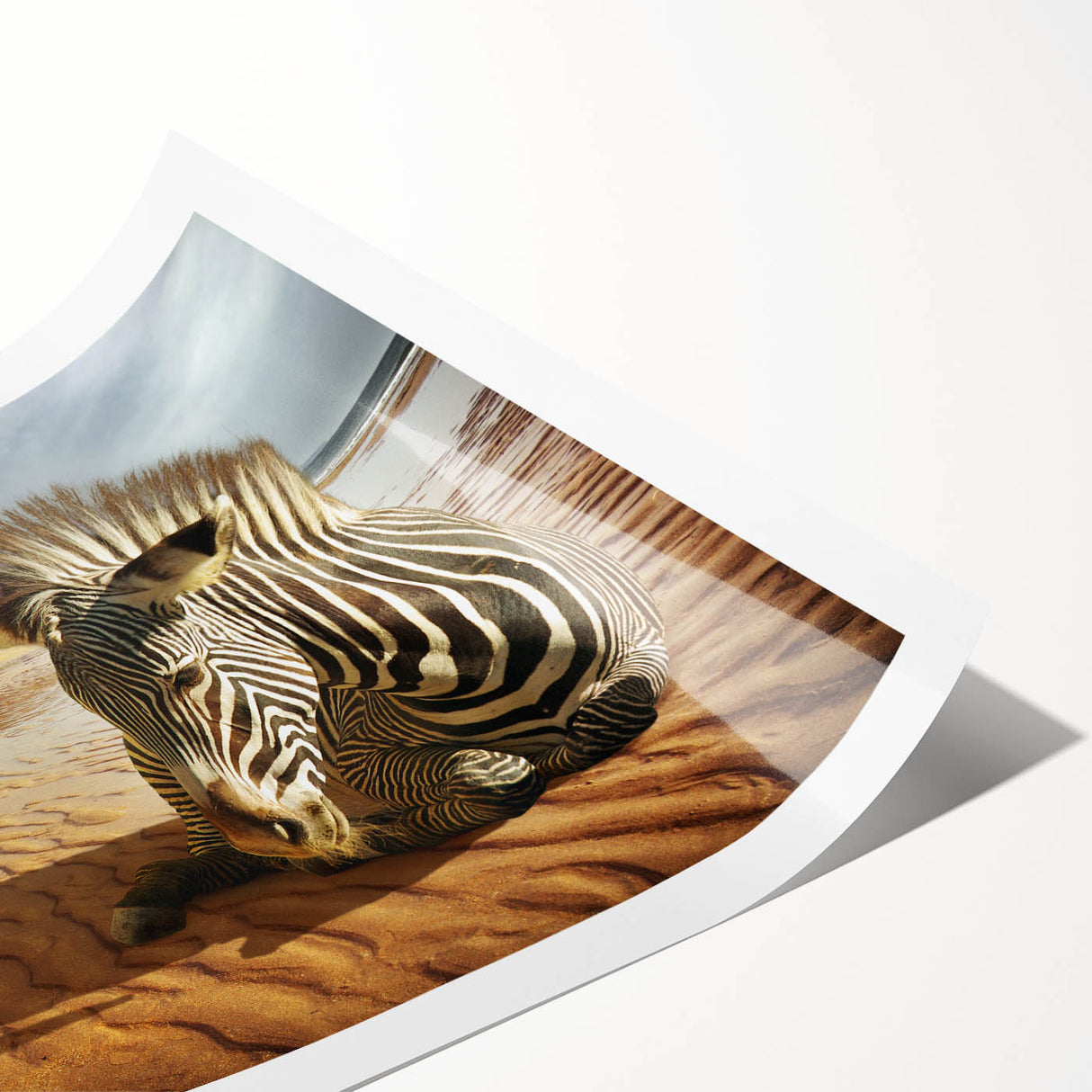 Rolled print of abstract wall art featuring vibrant colors and geometric patterns, showcasing a contemporary design ideal for modern home decor. Packaged securely for delivery.
