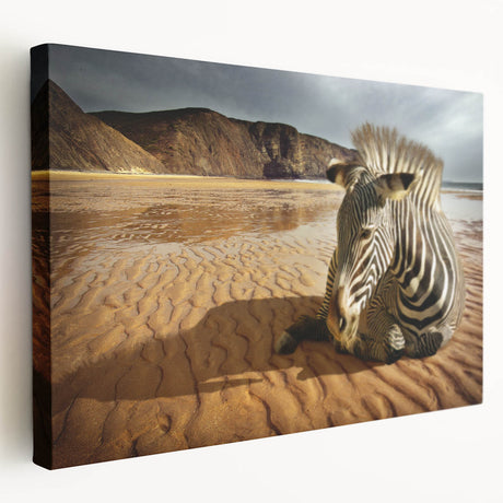 Stretched canvas wall art showcasing vibrant abstract design with bold colors and intricate patterns, ideal for modern home decor. Features a side view highlighting the gallery wrap finish and quality craftsmanship.