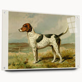 Side view of a Dalmatian-themed wall art collection displayed in a sleek acrylic frame, showcasing vibrant colors and intricate details, perfect for dog lovers.