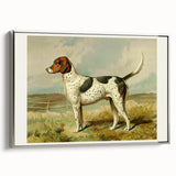 Framed wall art featuring a side view of a Dalmatian design in a modern silver frame, perfect for dog lovers and contemporary home decor.