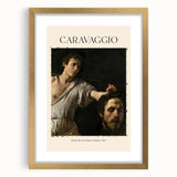 Textured art print of Caravaggio-inspired abstract scene in gold frame with mat, suitable for bedroom art.