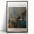 Large abstract wall art print in black and white, framed in acrylic, featuring mid-century modernist style.