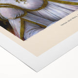 Art deco poster featuring a detailed Johannes Vermeer design on rolled canvas, ideal for dining room wall art.