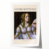 Rolled print of a Johannes Vermeer-inspired floral scene in soft pastel shades.