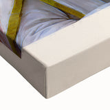 Large art of a black and white landscape painting on stretched canvas, ideal for bedroom wall decor.