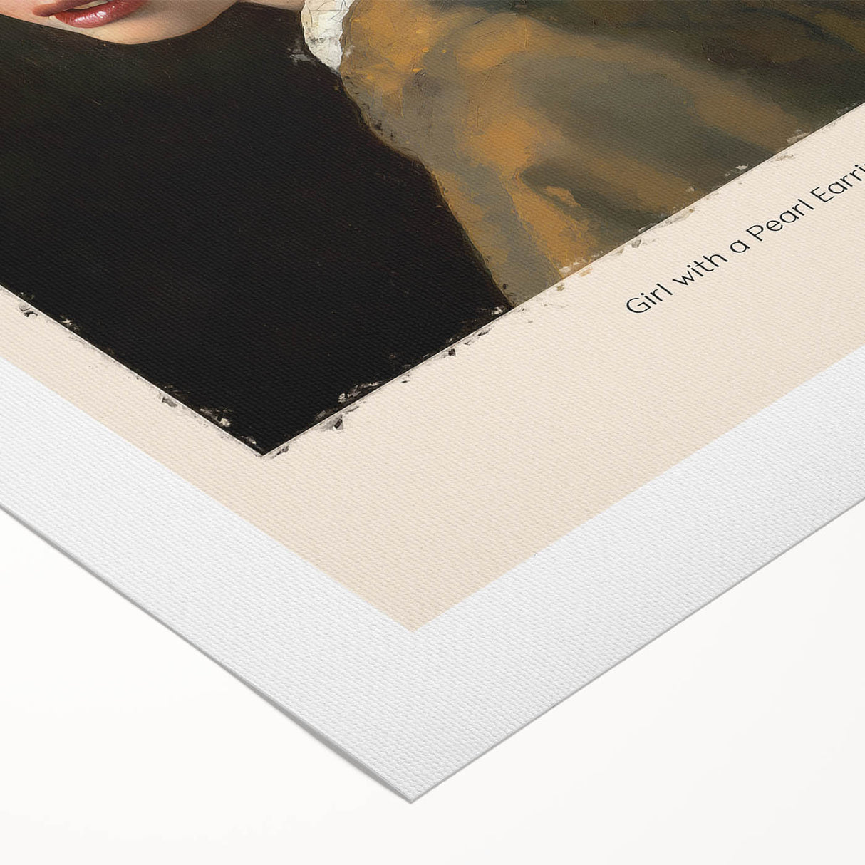 Art deco poster featuring a Johannes Vermeer-inspired scene on rolled canvas, suitable for dining room wall art.