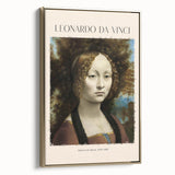 Framed canvas of a vintage landscape painting featuring muted earth tones.