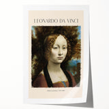 Leonardo da Vinci-inspired floral sketch on a rolled canvas, in muted earth tones.