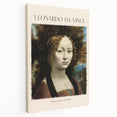 Leonardo da Vinci-inspired large art on stretched canvas, featuring muted earth tones, ideal for kitchen wall art.